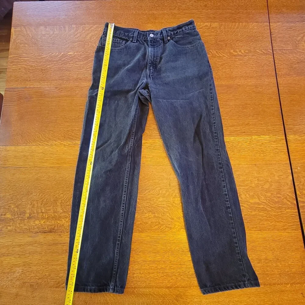 Levi's 901 Men's Relaxed Straight Leg Jeans Black 2011 Cotton 34x32